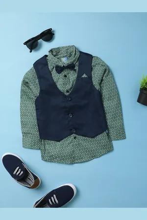 V-Mart Boys Geometric Printed Cotton Casual Shirt