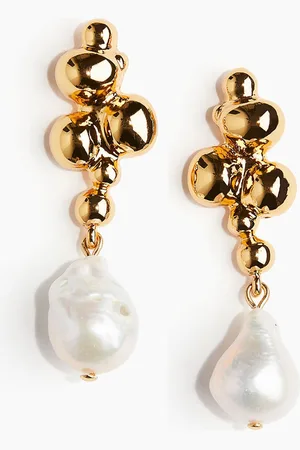 H&M Gold-Plated Pearl Earrings