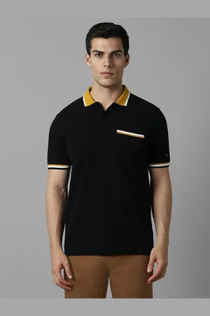 Louis Philippe Men Polo Collar Pockets Slim Fit T-shirt