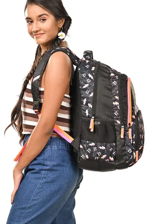 GEAR Kids Typography Printed Ergonomic Backpack