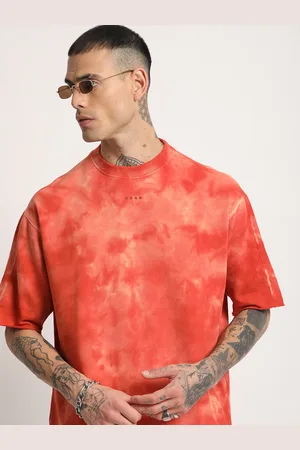 The Bear House Men Tie & Dye Loose Fit Cotton T-Shirt