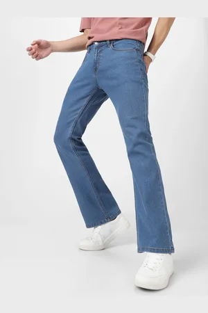 URBANO Men Mid Rise Light Fade Stretchable Bootcut Jeans