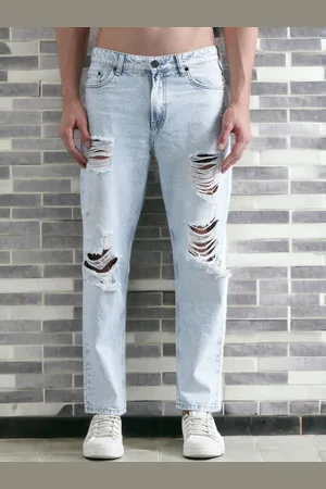 Bene Kleed Men Relaxed Fit Highly Distressed Cotton Heavy Fade Jeans