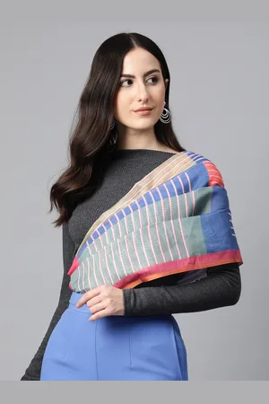 silk land Women Striped Scarf