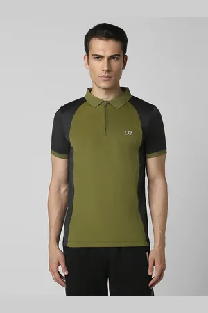 Peter England Men Colourblocked Polo Collar Applique T-shirt