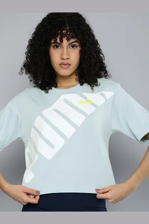 PUMA Women Brand Logo Print Power Pure Cotton Regular Top