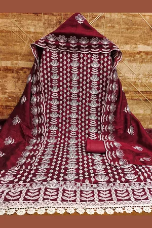 Kalini Ethnic Motifs Embroidered Zari Unstitched Dress Material