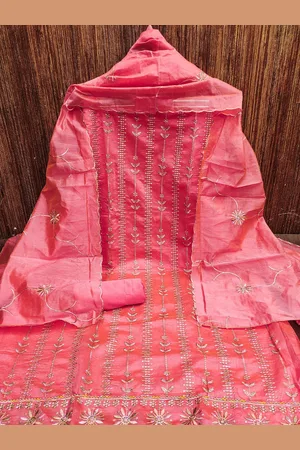 Kalini Ethnic Motifs Embroidered Sequinned Unstitched Dress Material