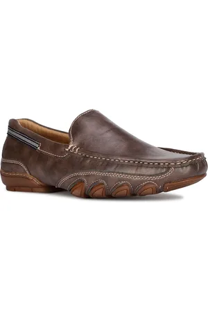 Bata Men Textured Round-Toe Loafers