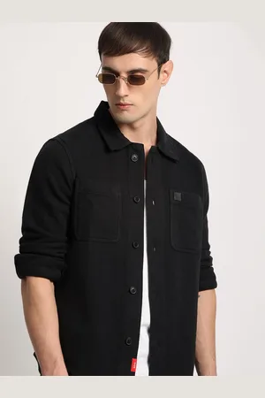The Bear House Men Solid Regular Fit Cotton Shacket
