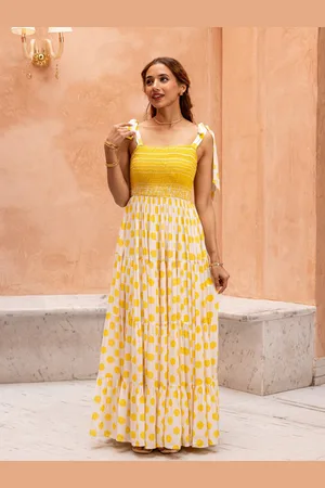 Ambraee Floral Print Maxi Dress