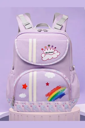 Little Surprise Box LLP Kids Rainbow Splash Backpack with Hip Strap