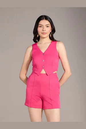 20Dresses Fuchsia V-Neck Sleeveless Top with Shorts