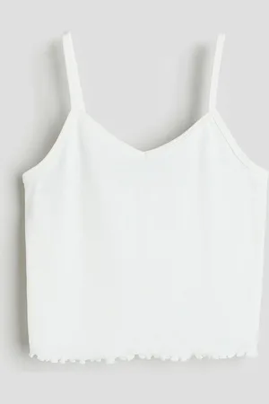 H&M Girls Ribbed Jersey Strappy Top