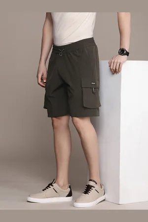 French Connection Men Solid Cargo Shorts
