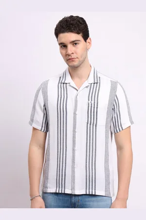 Lee Men Opaque Striped Casual Shirt