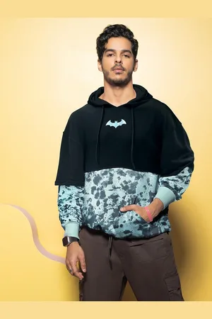 Bewakoof X Official DC Merchandise Wayne Block Oversized Hooded Pullover