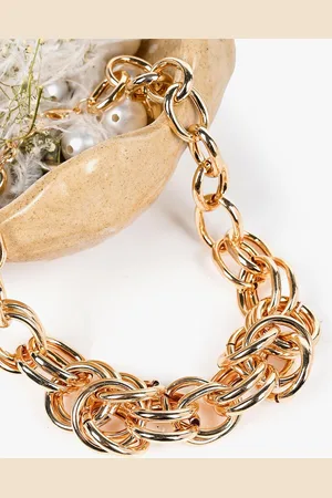 Kazo Gold-Plated Chunky Cluster Necklace