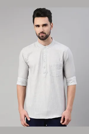 WHITE HEART Mandarin Collar Long Sleeves Straight Kurta