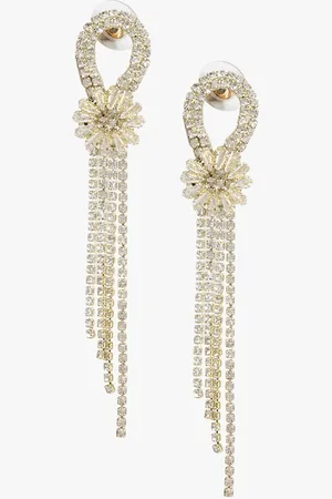 Kazo Gold-Plated Contemporary Drop Earrings