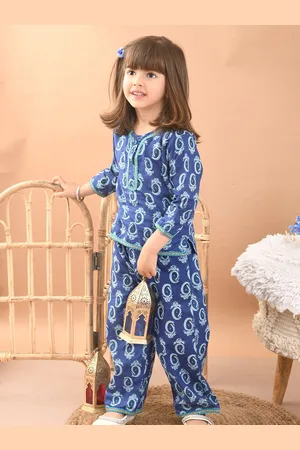 Superminis Girls Printed Pure Cotton Top with Trousers