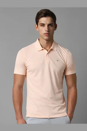 Louis Philippe Men Polo Collar Pockets Slim Fit T-shirt