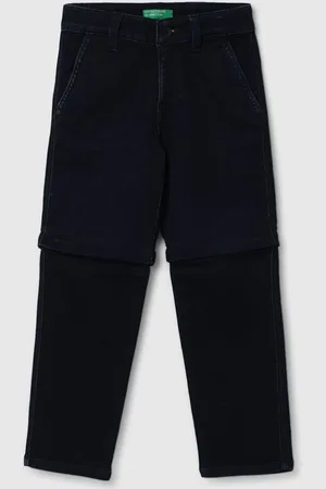 Benetton Boys Straight Fit Clean Look Convertible Jeans