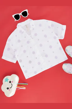 Pantaloons Girls Floral Printed Pure Cotton Casual Shirt