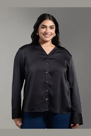 20Dresses Plus Size Spread Collar Long Sleeves Casual Shirt