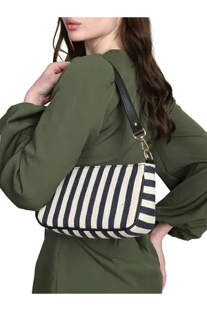 MINI WESST Striped Structured Shoulder Bag