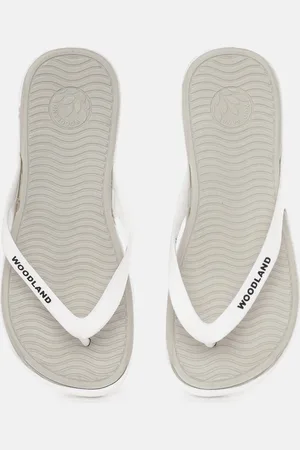 Woodland Men Printed & Textured Rubber Thong Flip-Flops