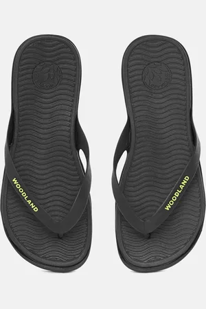 Woodland Men Textured & Printed Rubber Thong Flip-Flops