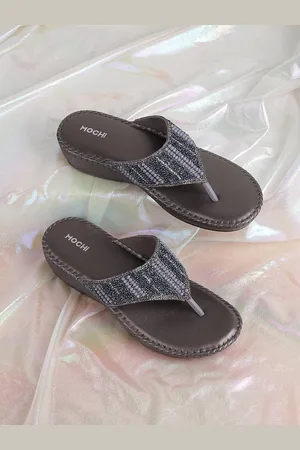 All Things Mochi Ethnic Embellished Open Toe Wedges