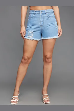 BAESD Women Relaxed Fit Mid Rise Regular Length Denim Shorts