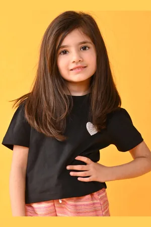 Anthrilo Girls SS24 Round Neck Short Sleeves Pure Cotton T-shirt