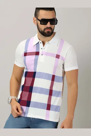 Ausk Checked Polo Collar Short Sleeves Regular T-shirt