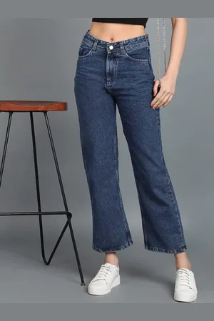BAESD Girls Straight Fit High-Rise Cotton Jeans