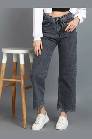 BAESD Girls Straight Fit High-Rise Cotton Jeans