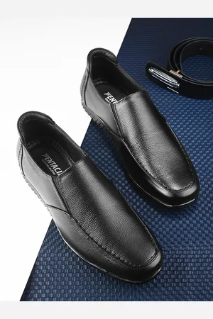 Fentacia Men Round Toe Leather Formal Slip-On Shoes