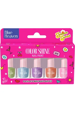 Blue Heaven Set of 5 Color Shine Glossy Finish Nail Paints 5ml Each - Summer Sorbet