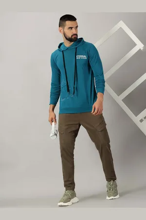Ausk Typography Printed Long Sleeves Hooded Tshirt