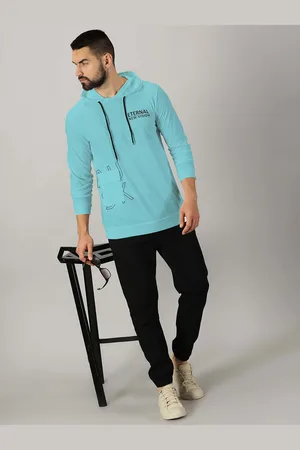 Ausk Typography Printed Long Sleeves Hooded Tshirt