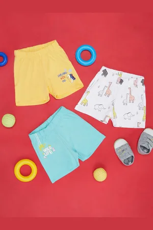 Pantaloons Boys Pack Of 3 Printed Pure Cotton Shorts
