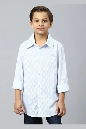 Beverly Hills Polo Club Boys Spread Collar Printed Casual Shirt