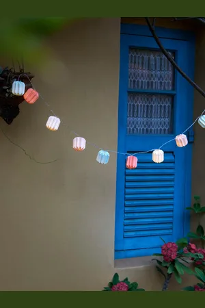 Chumbak Multi Bohemian Lanterns Origami String Lights
