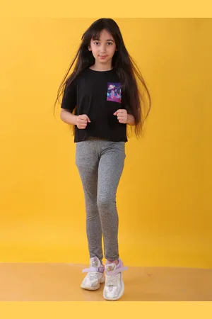 Anthrilo Girls Printed T-shirt with Leggings