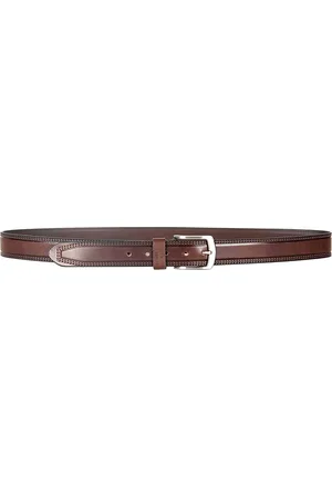 THE CLOWNFISH Men Brown Solid Leather Belt