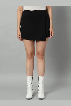 Broowl Straight Divided Zip Mini Skirt