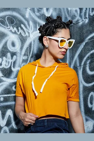 Campus Hood Casual Crop Top