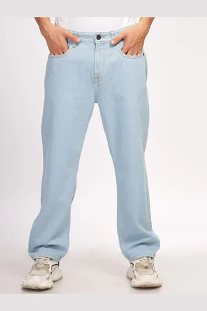 HERE&NOW Men Mid-Rise Loose Pure Cotton Relaxed Fit Jeans
